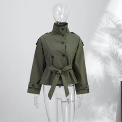 Belted Double Breasted Trench Coat