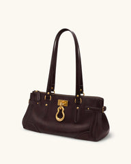 Soft Leather Lock Detail Bag