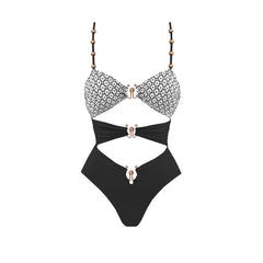 Cutout Swimsuit with Beach Cover-Up