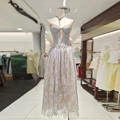 Lace A-Line Midi Dress
