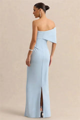Off-Shoulder Bow Maxi Dress