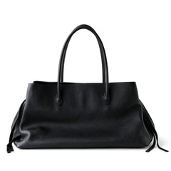 Genuine Leather Structured Tote Bag – Neutral & Black Variants