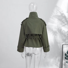 Belted Double Breasted Trench Coat