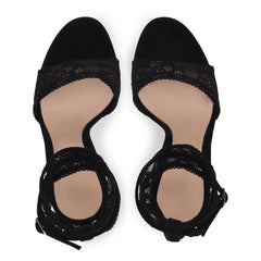 Lace Ankle Strap Stiletto Heels
