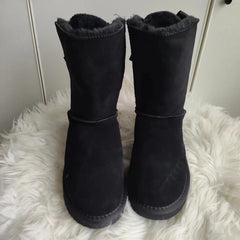 Warm Plush Bow Snow Boots