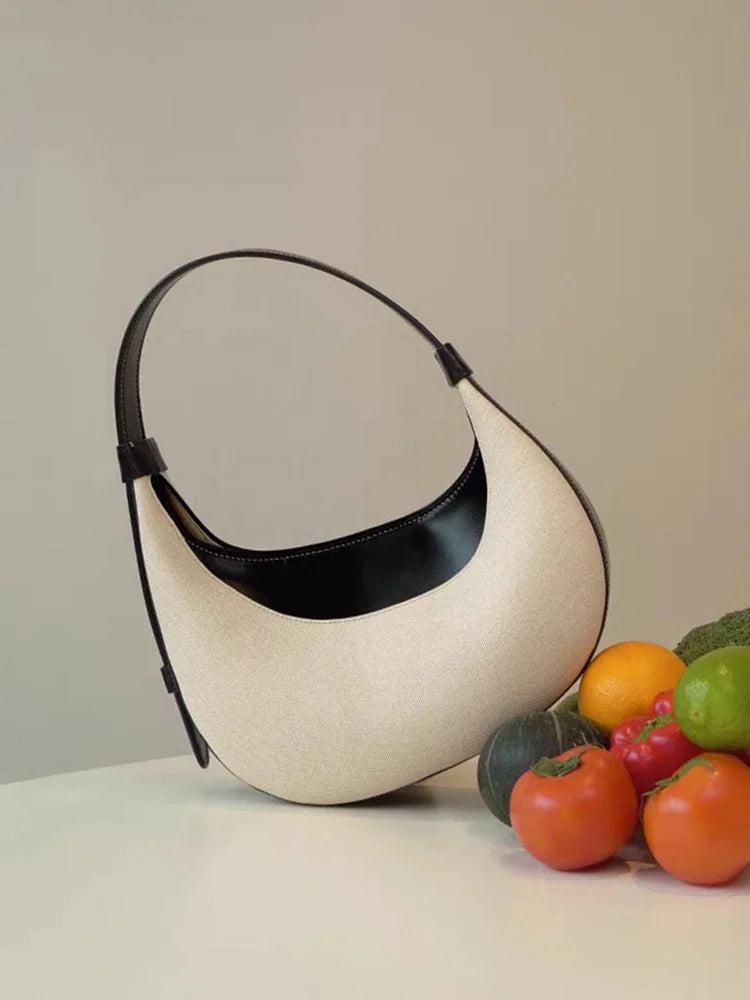 quiet luxury crescent hobo purse