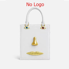 Sculptural Face Embellished Bag