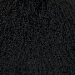 Close-up of black fluffy fabric texture