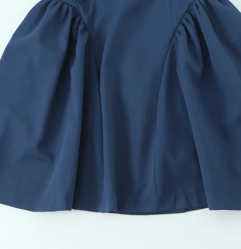 Navy blue skirt on a white background
