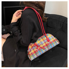 Gingham Pattern Shoulder Bag