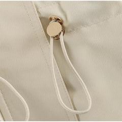 Drawstring Waist Epaulet Detail Jacket