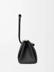 Structured Microfiber Leather Shoulder Bag – Modern Zip-Top Edition