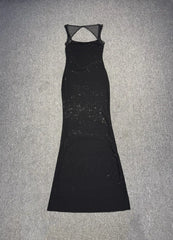 Rhinestone Strap Maxi Dress
