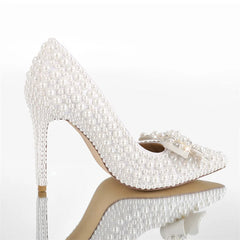 Pearl Embellished Stiletto Heels
