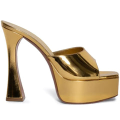 Platform Block Heel Mules