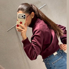 Stand Collar Ribbed Bomber Jacket