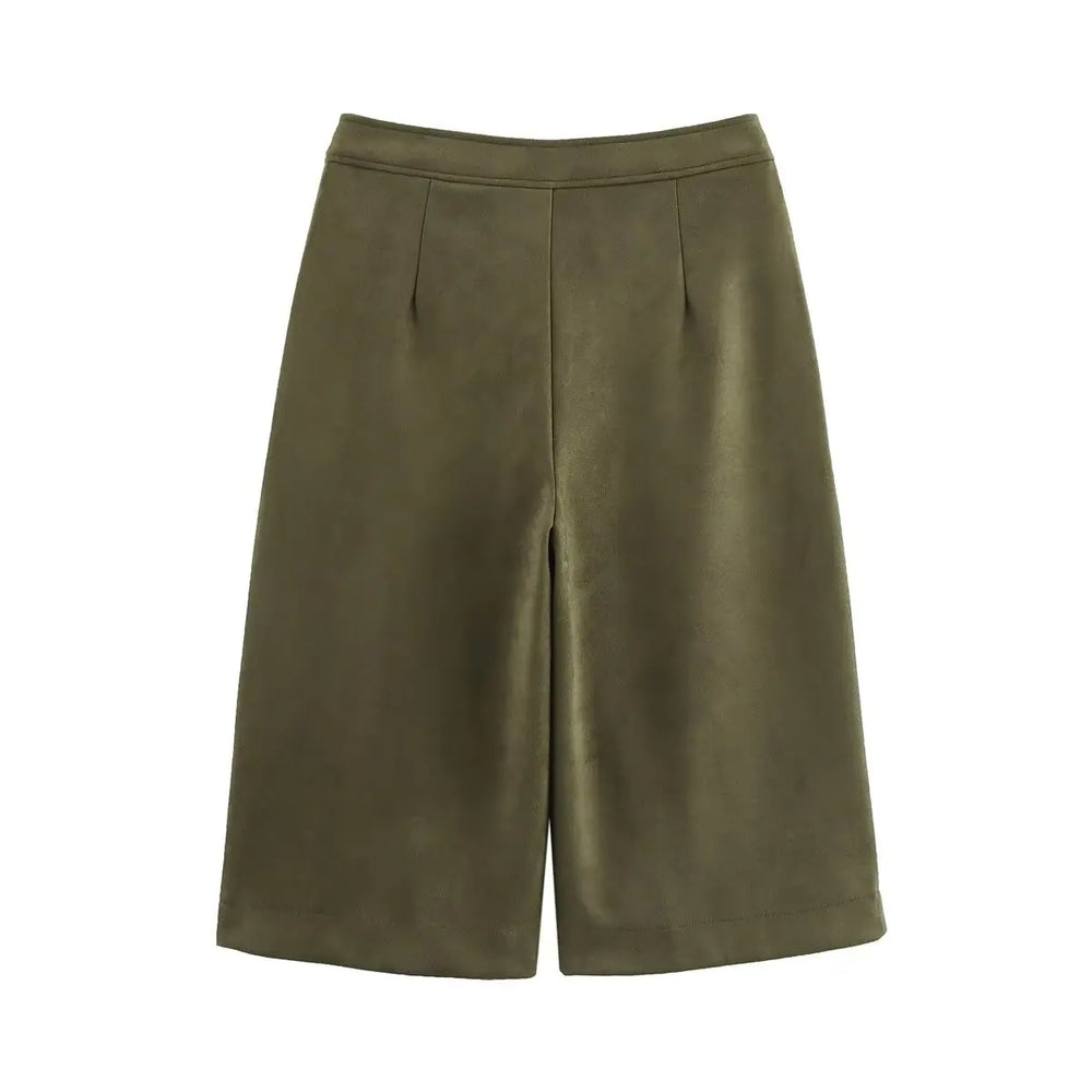 Green shorts on a white background