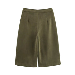 Green shorts on a white background