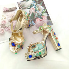 Embellished Platform Stiletto Heels