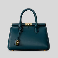 Structured Lock Top Handle Bag