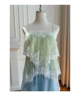 Lace trim ombre camisole dress front view