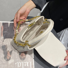 Structured Chain Embellished Bag