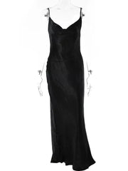 Satin Spaghetti Strap Maxi Dress