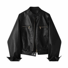 Faux Leather Moto Jacket