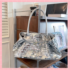 Sparkly Sequin Large Tote Bag