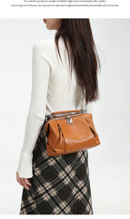 Cowhide Leather Shoulder & Crossbody Satchel Bag