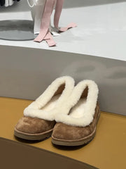 Fleece Lined Slip On Loafers