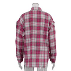 Plaid shirt on a mannequin against a white background