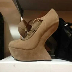 Sculpted Wedge Heel Pumps