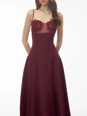 Back view of midi dress with zipper closure