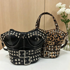 Studded Buckled Corset Bag