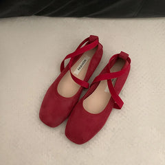 Square Toe Ballet Flats