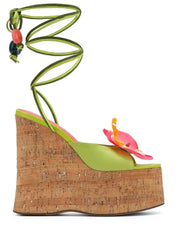 Lace Up Wedge Sandals