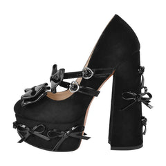 Platform Bow Mary Jane Heels