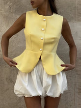 Sculpted Vest & Bubble Skirt Set | Bold Street Style 2-Piece Look