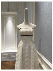 Sequin Embellished Strapless Midi Dress