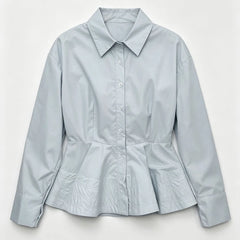 Peplum Button Down Shirt