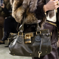 Metallic Lock Satchel Handbag – Structured Statement in 6 Shades