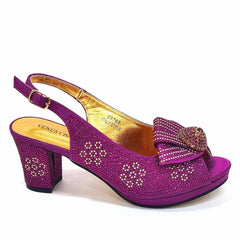 Peep Toe Heel & Matching Bag Set | Elegant Party Shoes with Clutch