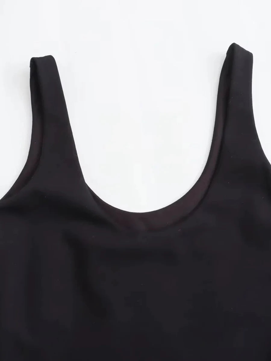Black tank top on a white background