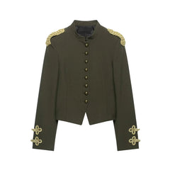Embroidered Military Inspired Jacket