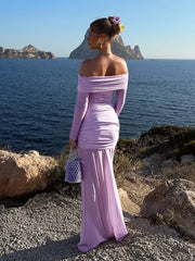 lilac mesh dress with metallic waist detail