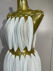 Halter Neck Grecian Style Mini Dress