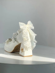 Butterfly Bow Lolita Heels | Sakura-Inspired Mary Janes