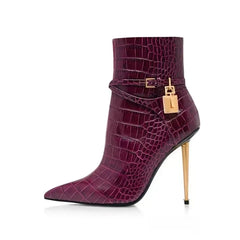 Pointed Toe High Heel Boots