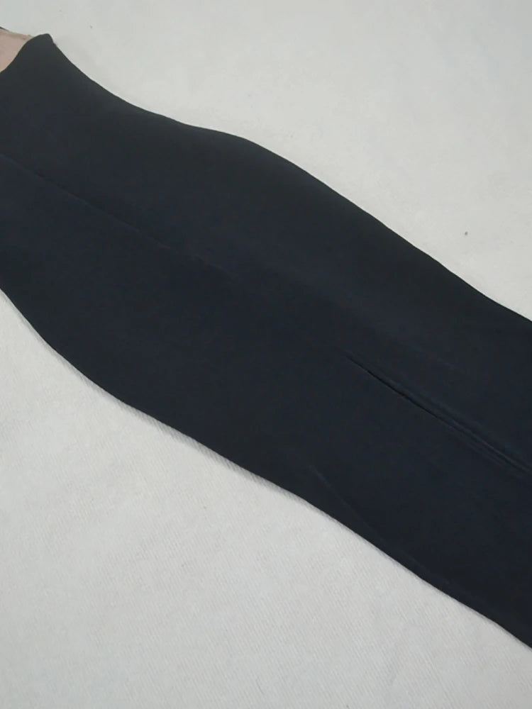 Black skirt on a light gray background